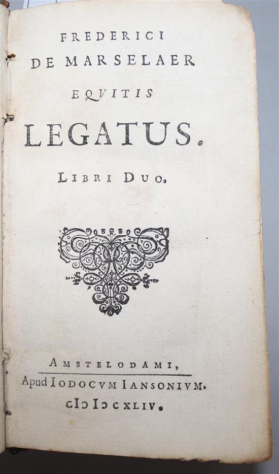 Marselaer, Fredericus de - Legatus Libri duo,